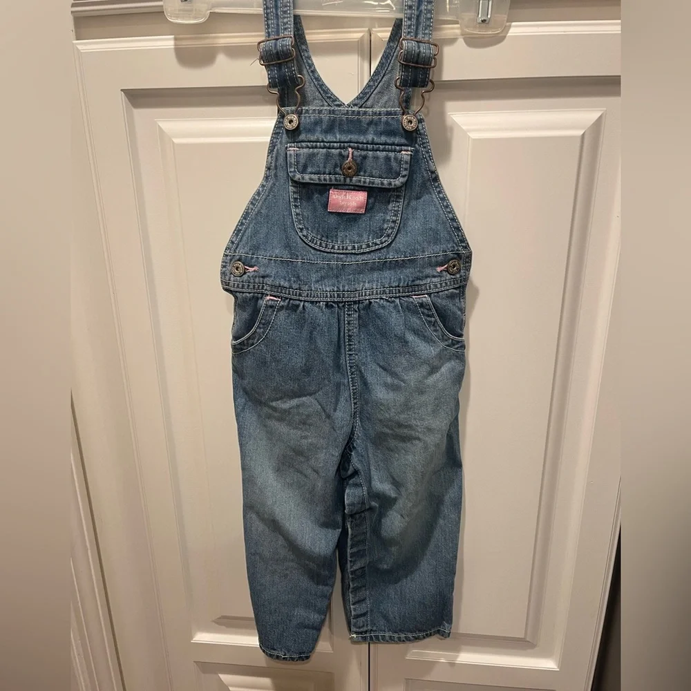 Oshkosh b’gosh infant toddler girl jean overalls‎ 24 months